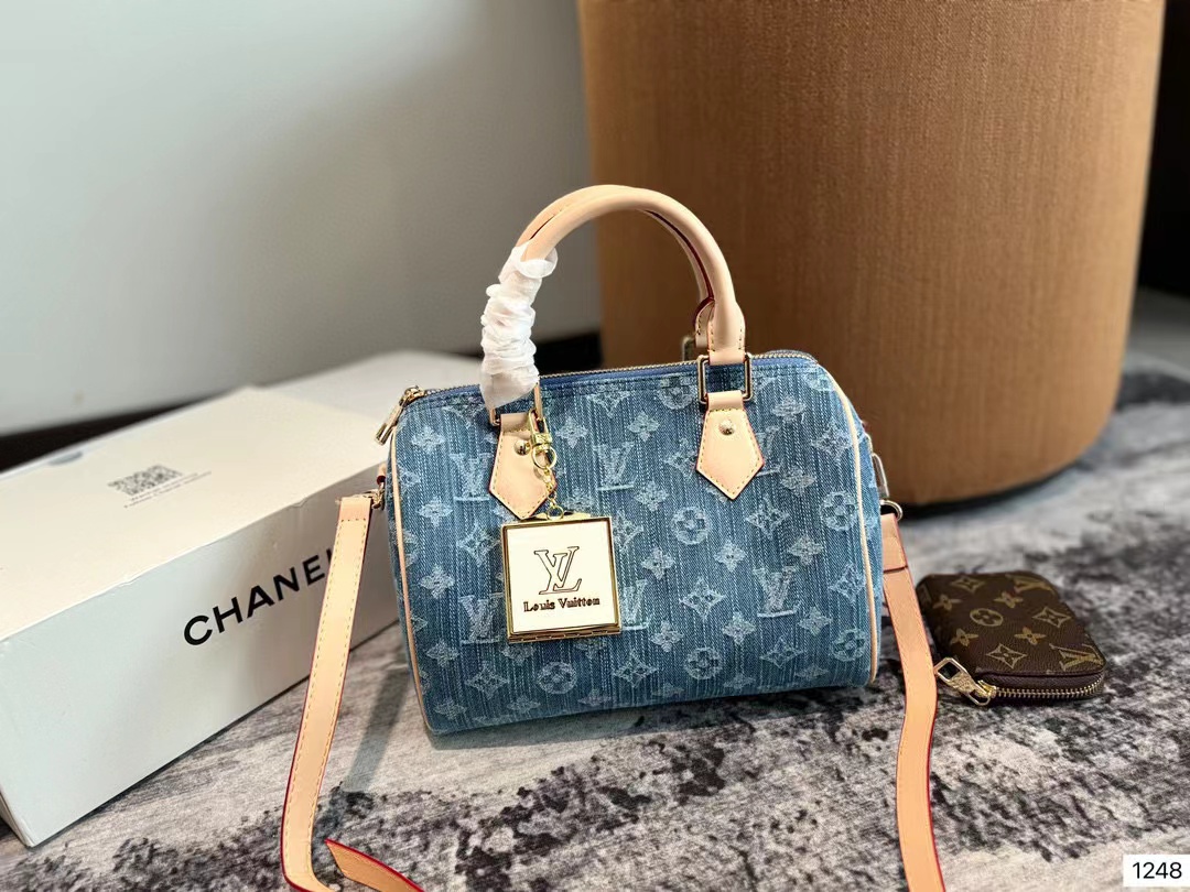 LV デニムジャガードハンドバッグ【50％割引+送料無料】