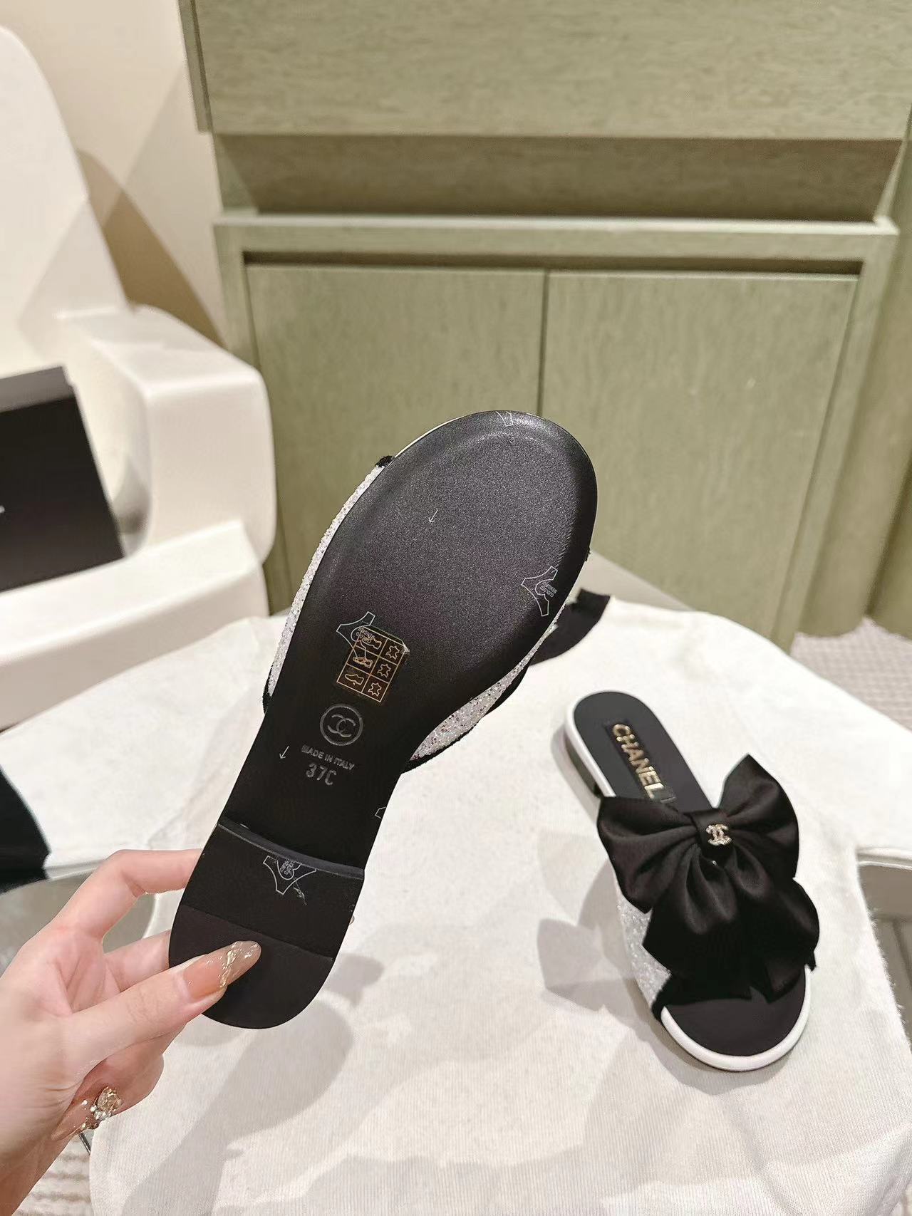 CHANE1 高品質ボウフラットシューズ【50%割引+送料無料】