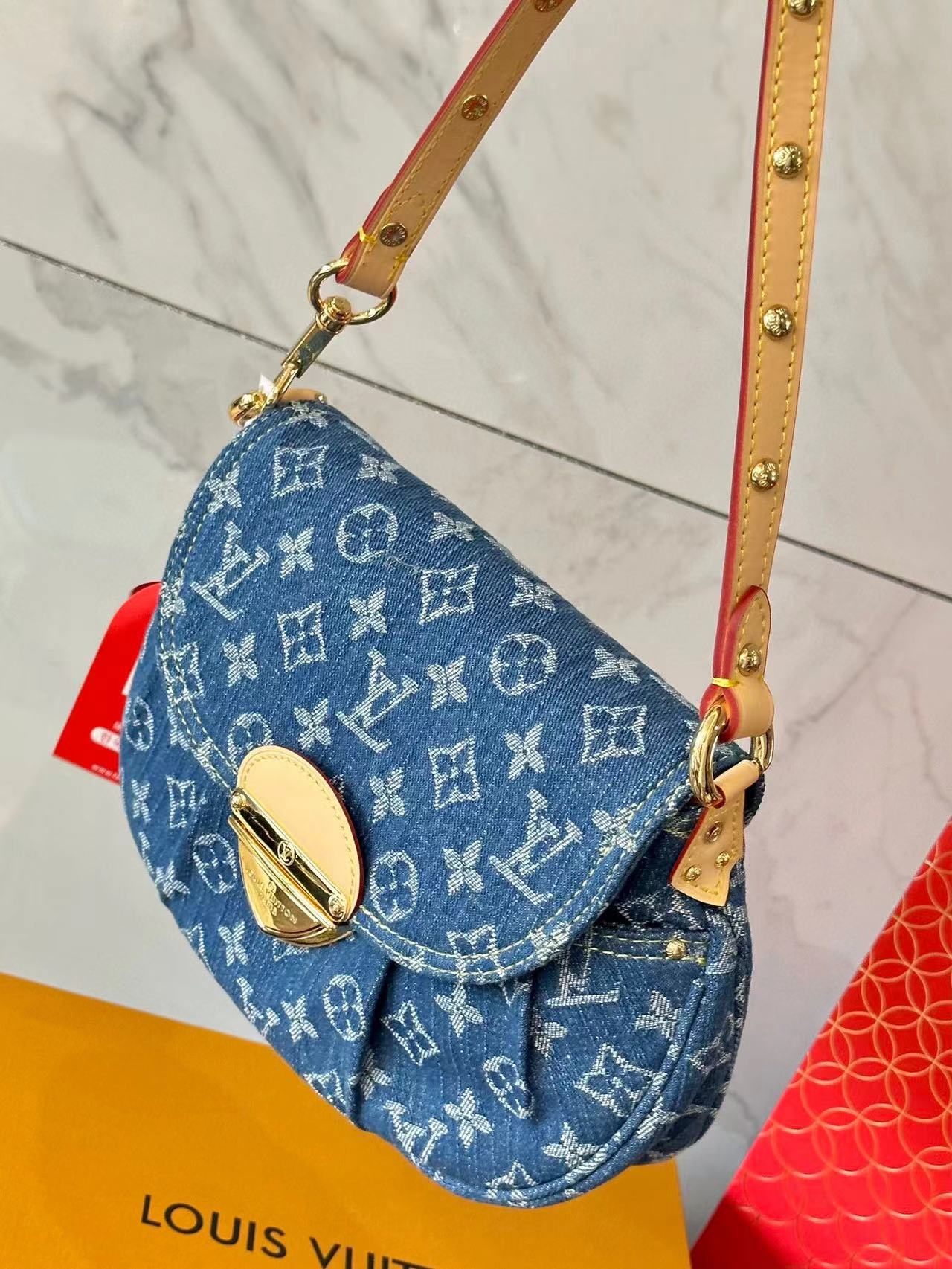 LVデニム脇バッグ【50%割引+送料無料】
