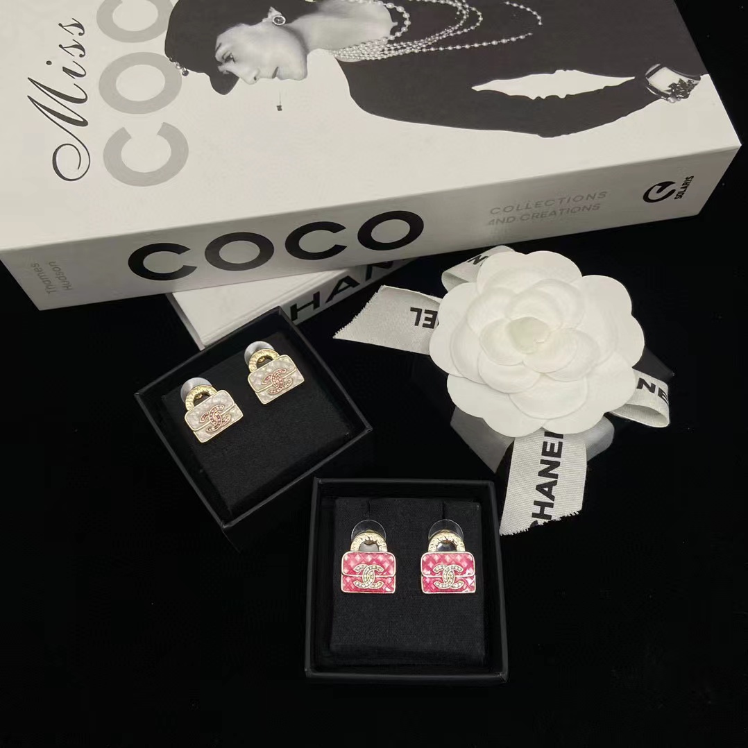 CHANE1 ダブルCバッグタイプピアス【50％割引+送料無料】