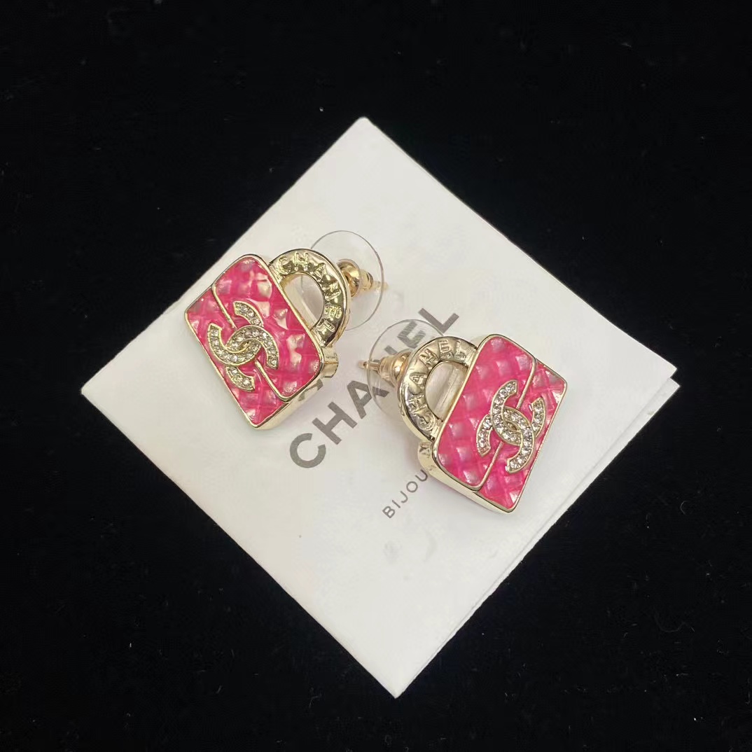 CHANE1 ダブルCバッグタイプピアス【50％割引+送料無料】