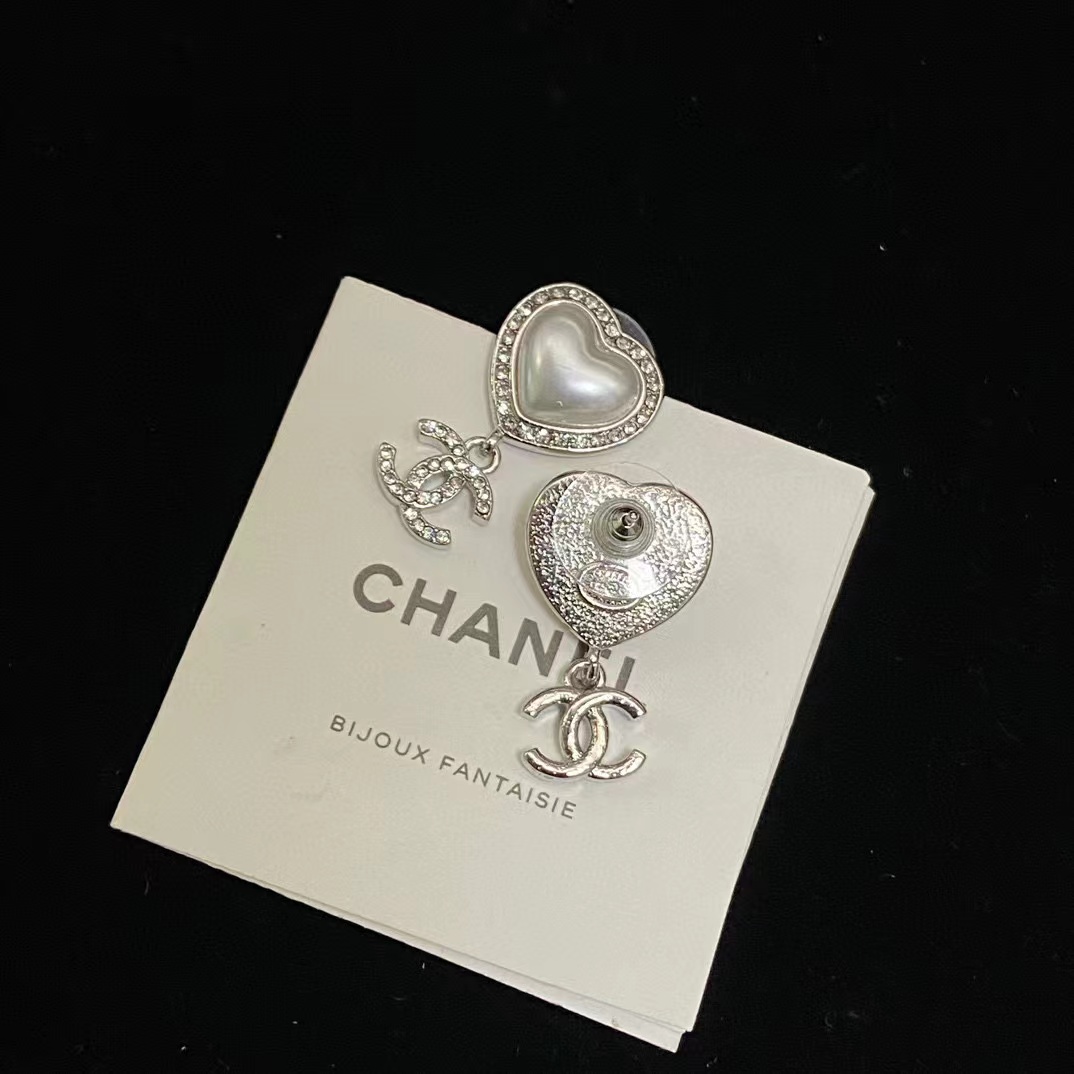 CHANE1 ハート ダブルC ピアス【50%割引+送料無料】