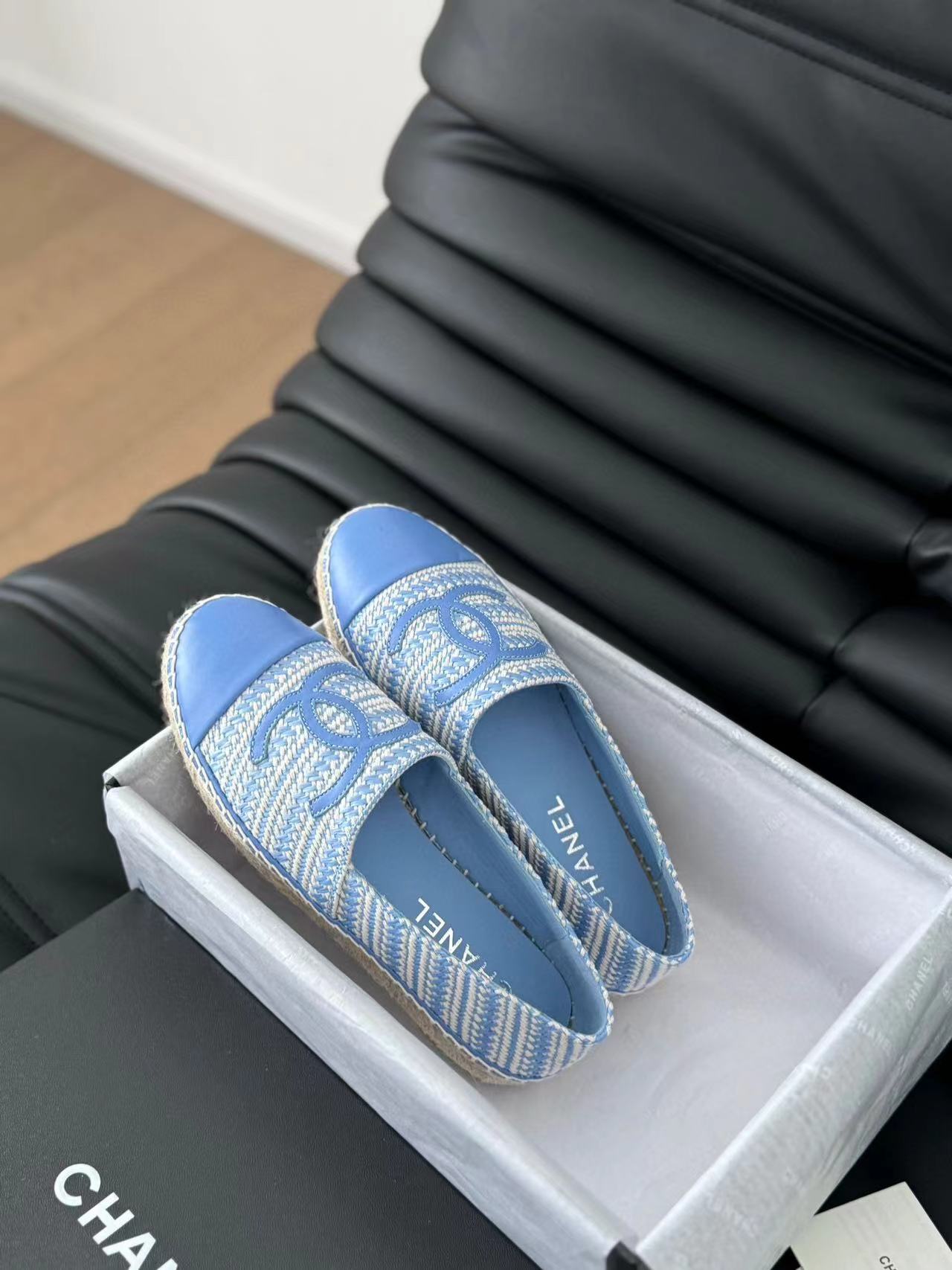 CHANE1 高品質ダブル C ロゴ フィッシャーマン シューズ【50%割引+送料無料】