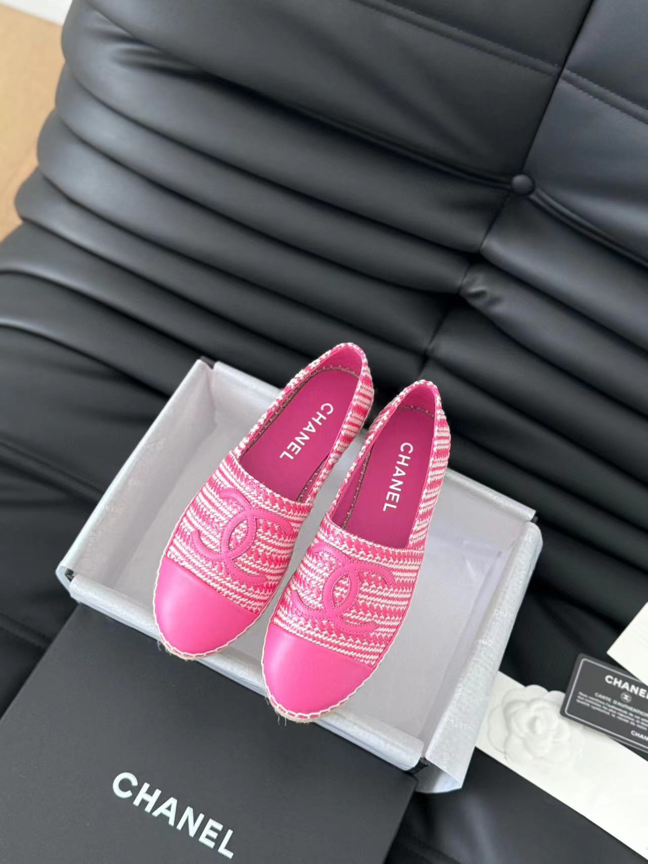 CHANE1 高品質ダブル C ロゴ フィッシャーマン シューズ【50%割引+送料無料】