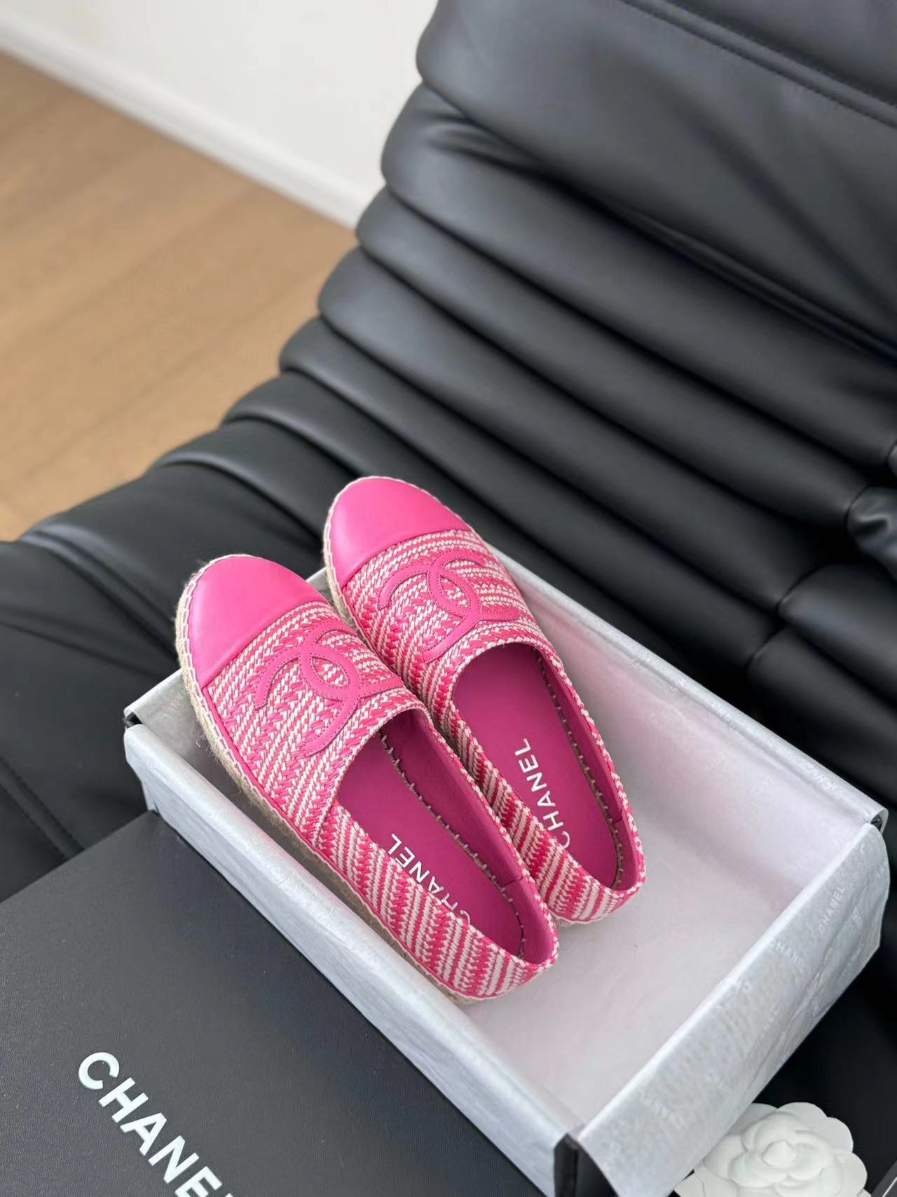 CHANE1 高品質ダブル C ロゴ フィッシャーマン シューズ【50%割引+送料無料】