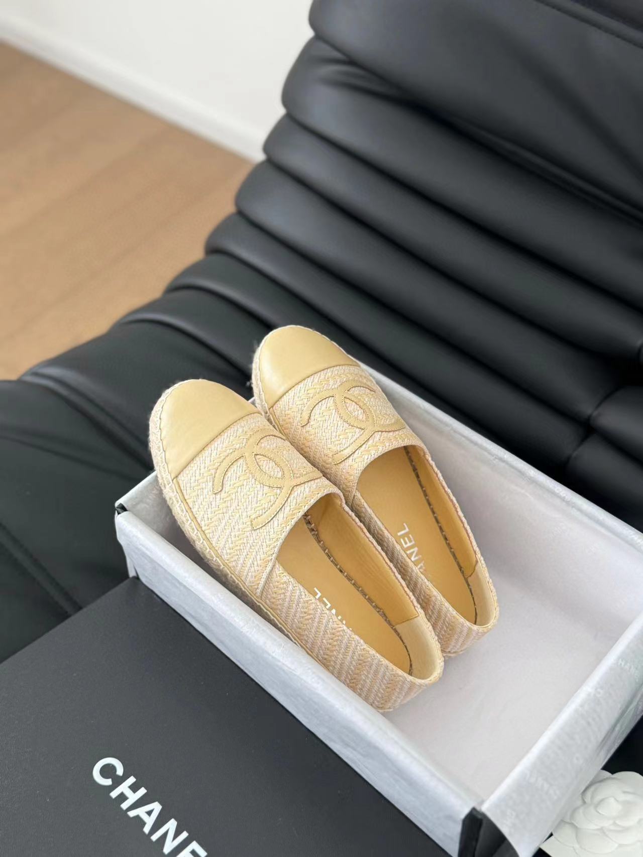 CHANE1 高品質ダブル C ロゴ フィッシャーマン シューズ【50%割引+送料無料】