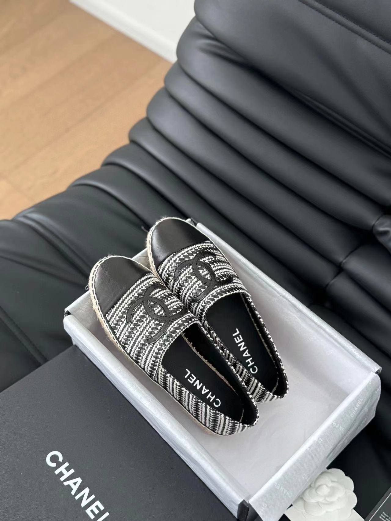 CHANE1 高品質ダブル C ロゴ フィッシャーマン シューズ【50%割引+送料無料】