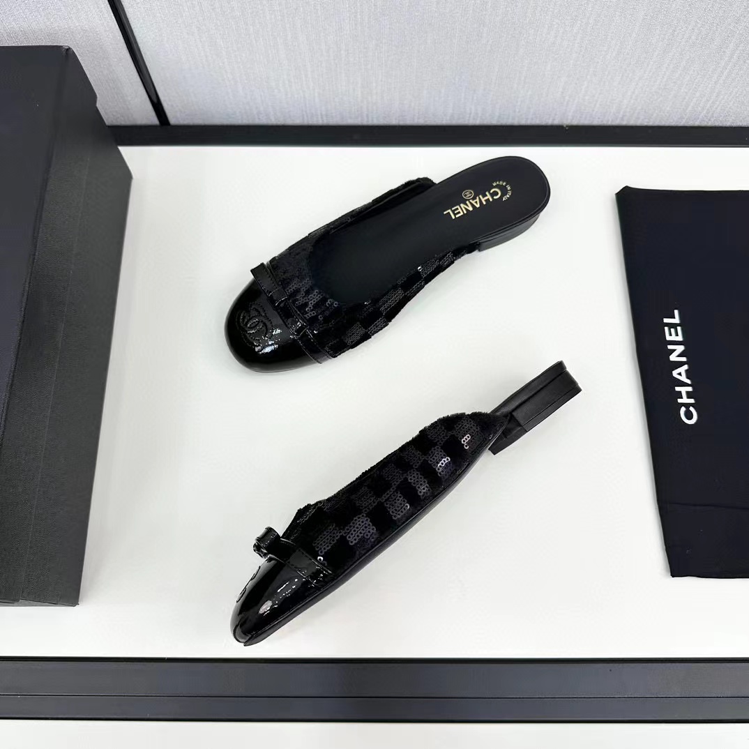 CHANE1 高品質スパンコール付きスリッパ【50%割引+送料無料】