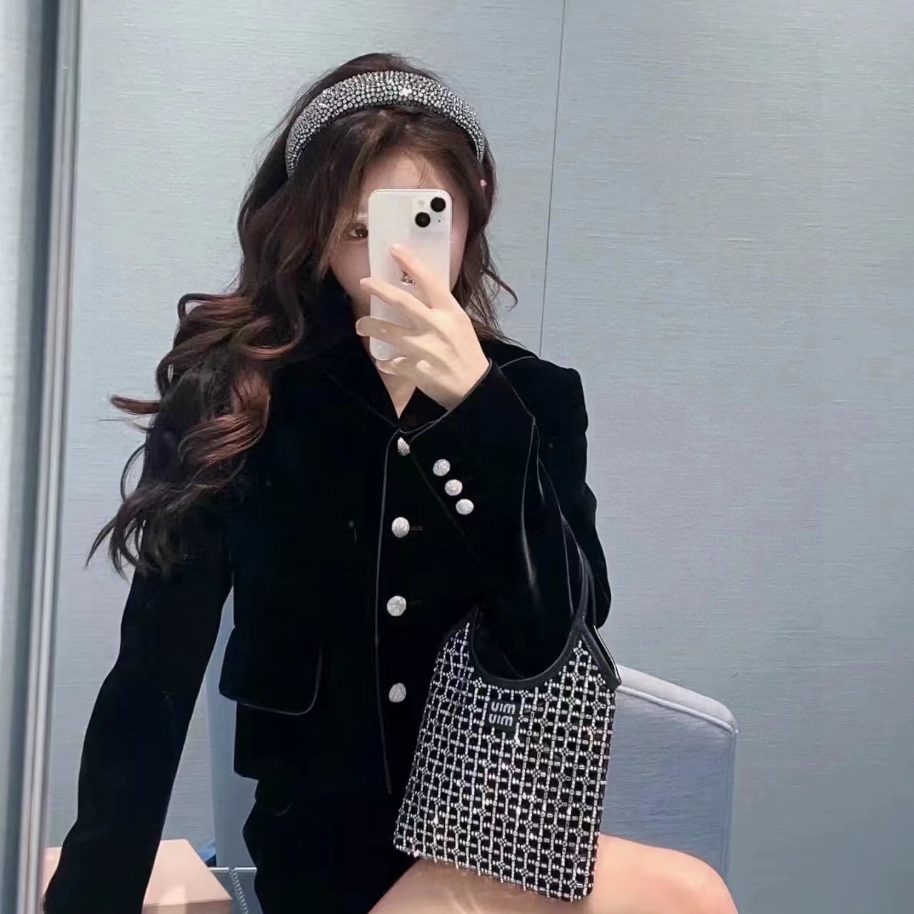 M1UM1U ラインストーン ハンドバッグ【50％割引+送料無料】