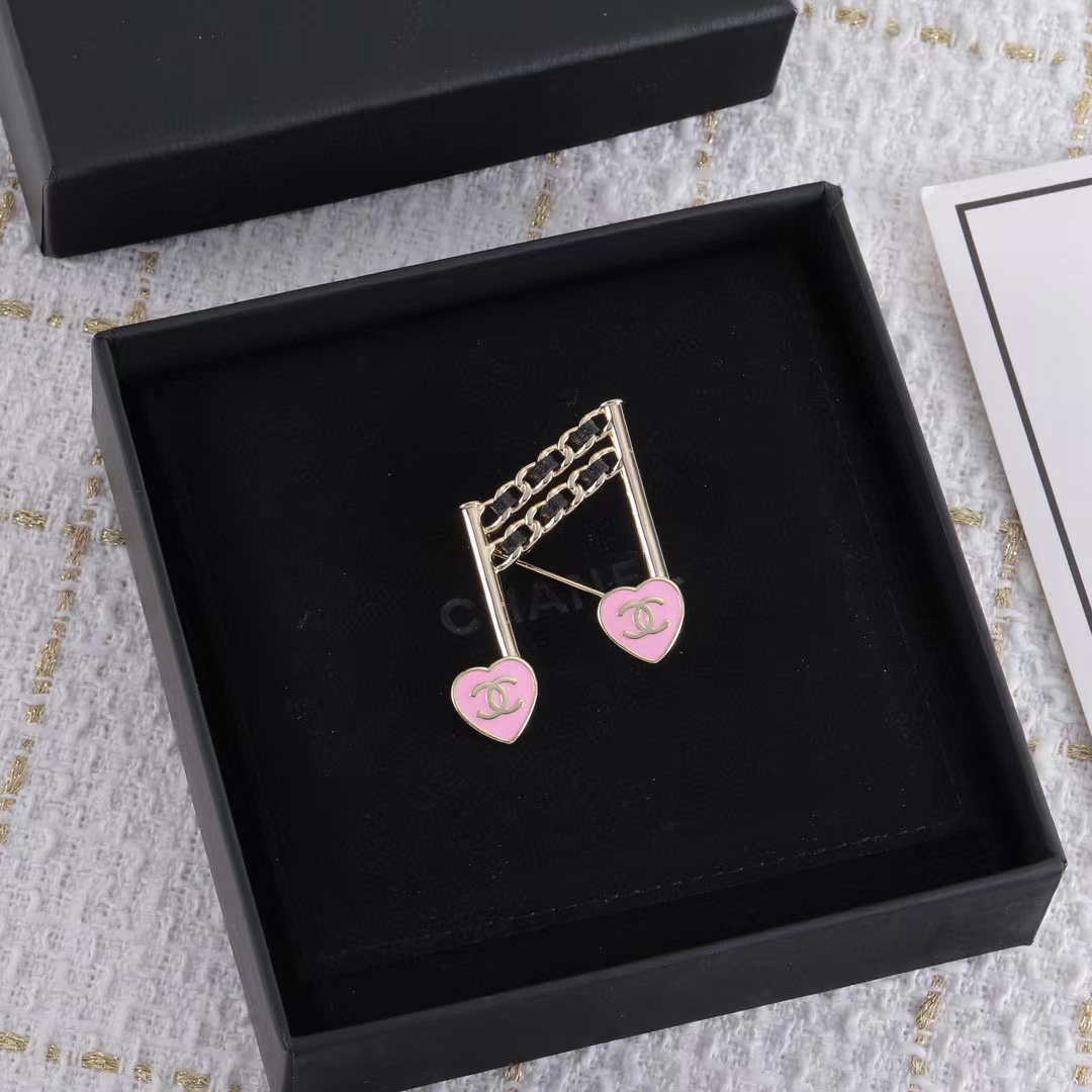 CHANE1 Two Love Hearts ダブルCブローチ【50%割引+送料無料】