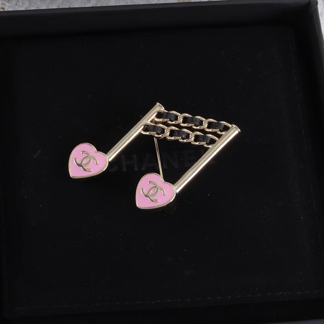 CHANE1 Two Love Hearts ダブルCブローチ【50％割引+送料無料】
