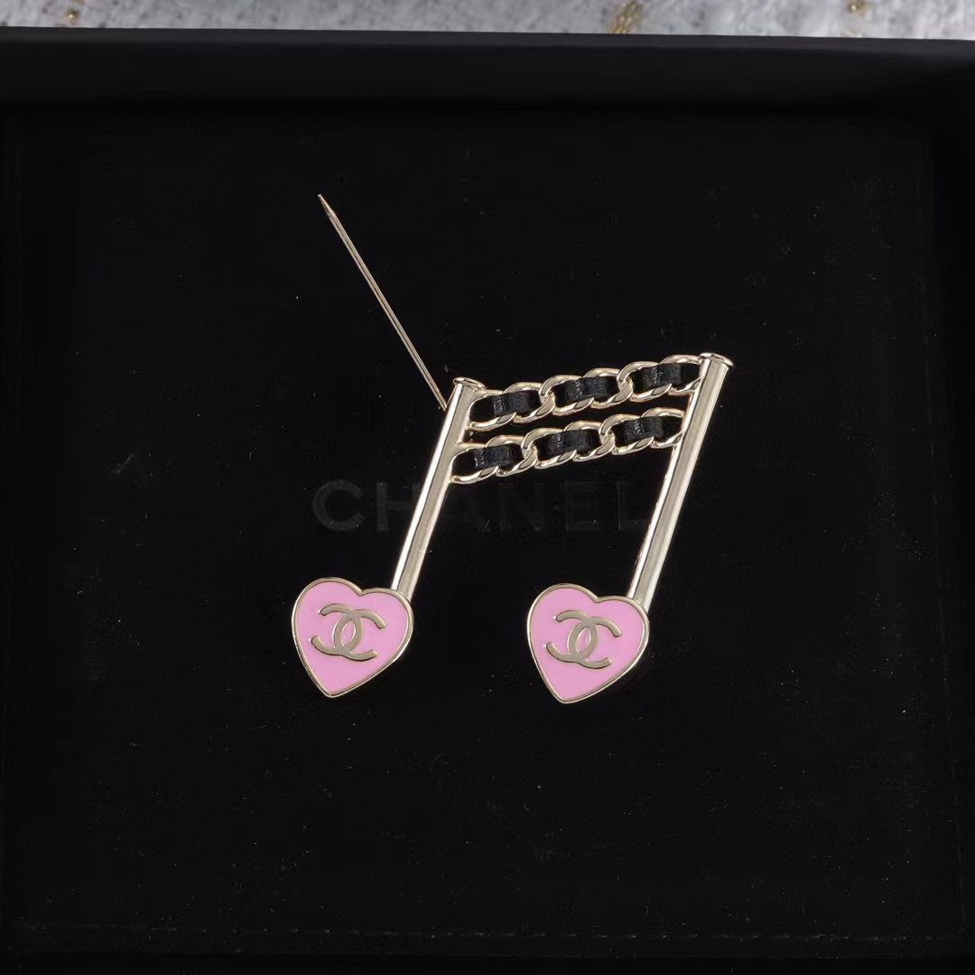 CHANE1 Two Love Hearts ダブルCブローチ【50%割引+送料無料】