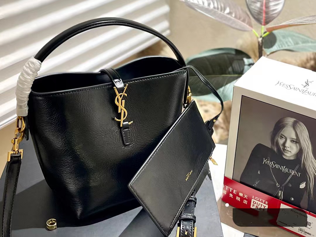 YSL高品質レザーバケットバッグ【50％割引+送料無料】