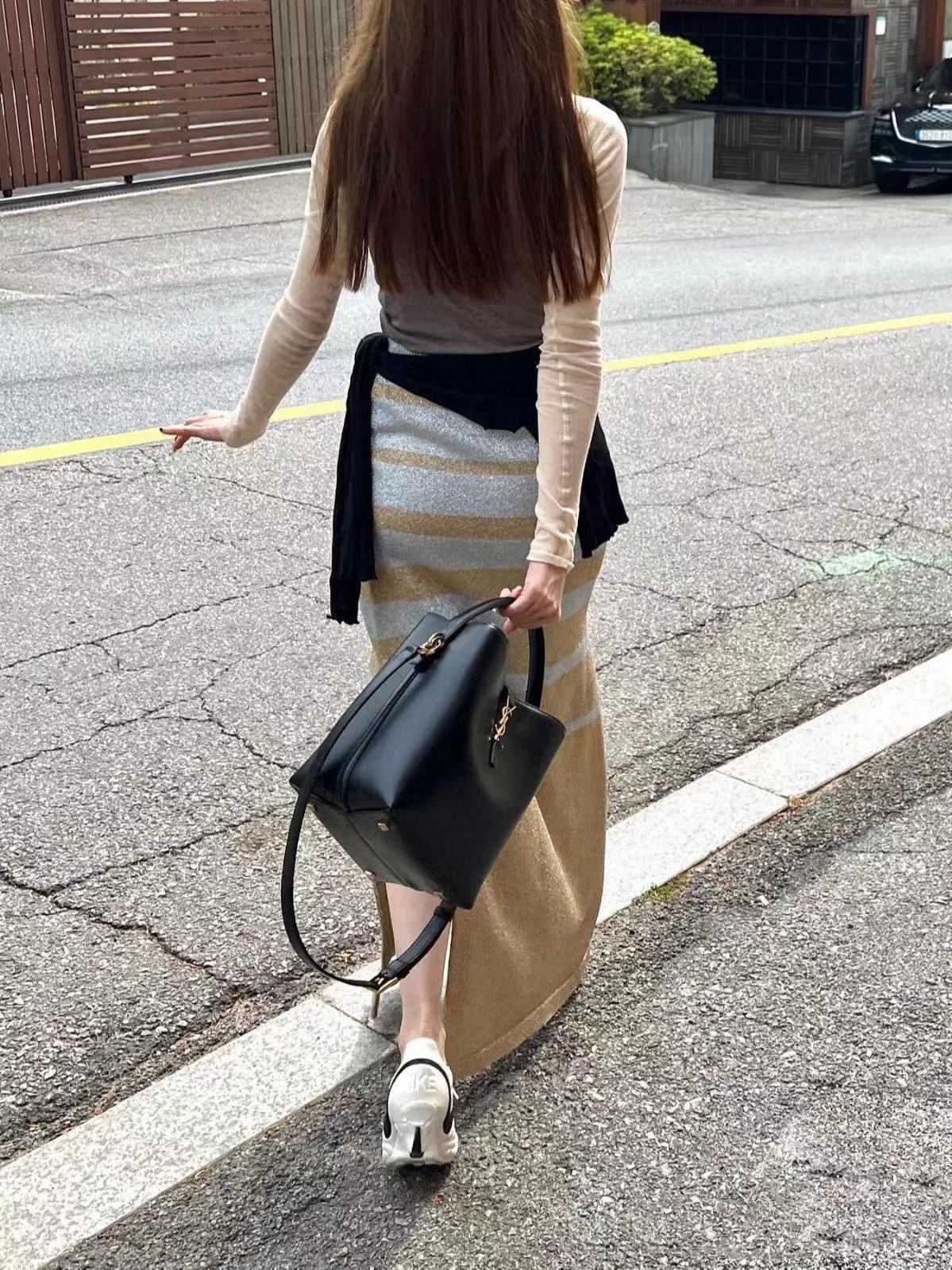 YSL高品質レザーバケットバッグ【50％割引+送料無料】