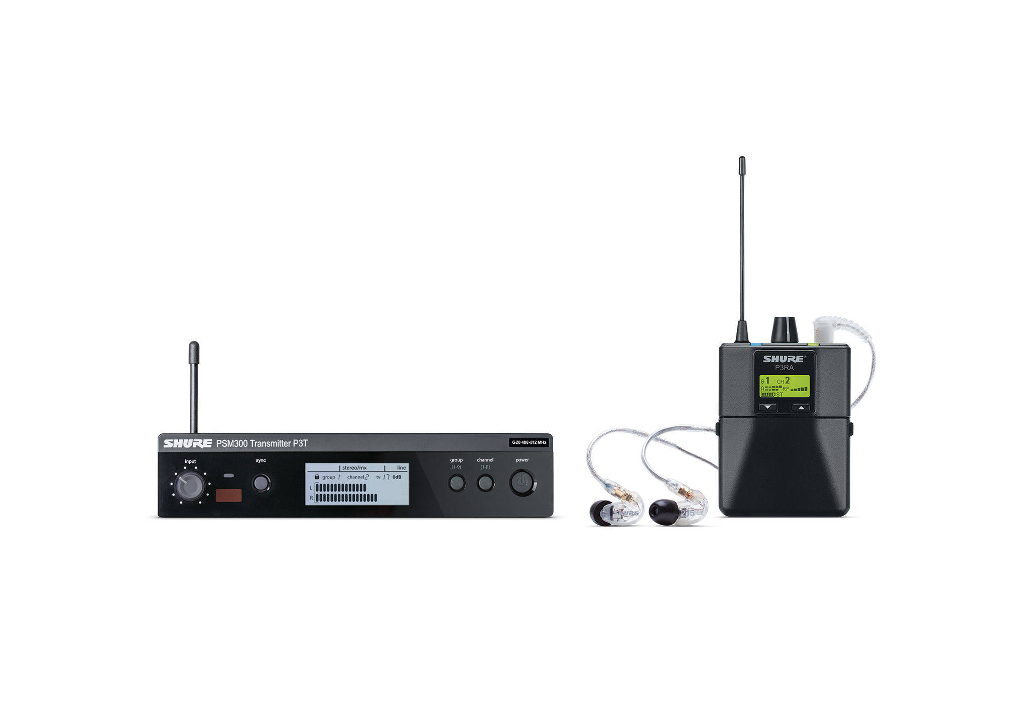 Shure P3TRA215CL Wireless Personal Monitor System Set