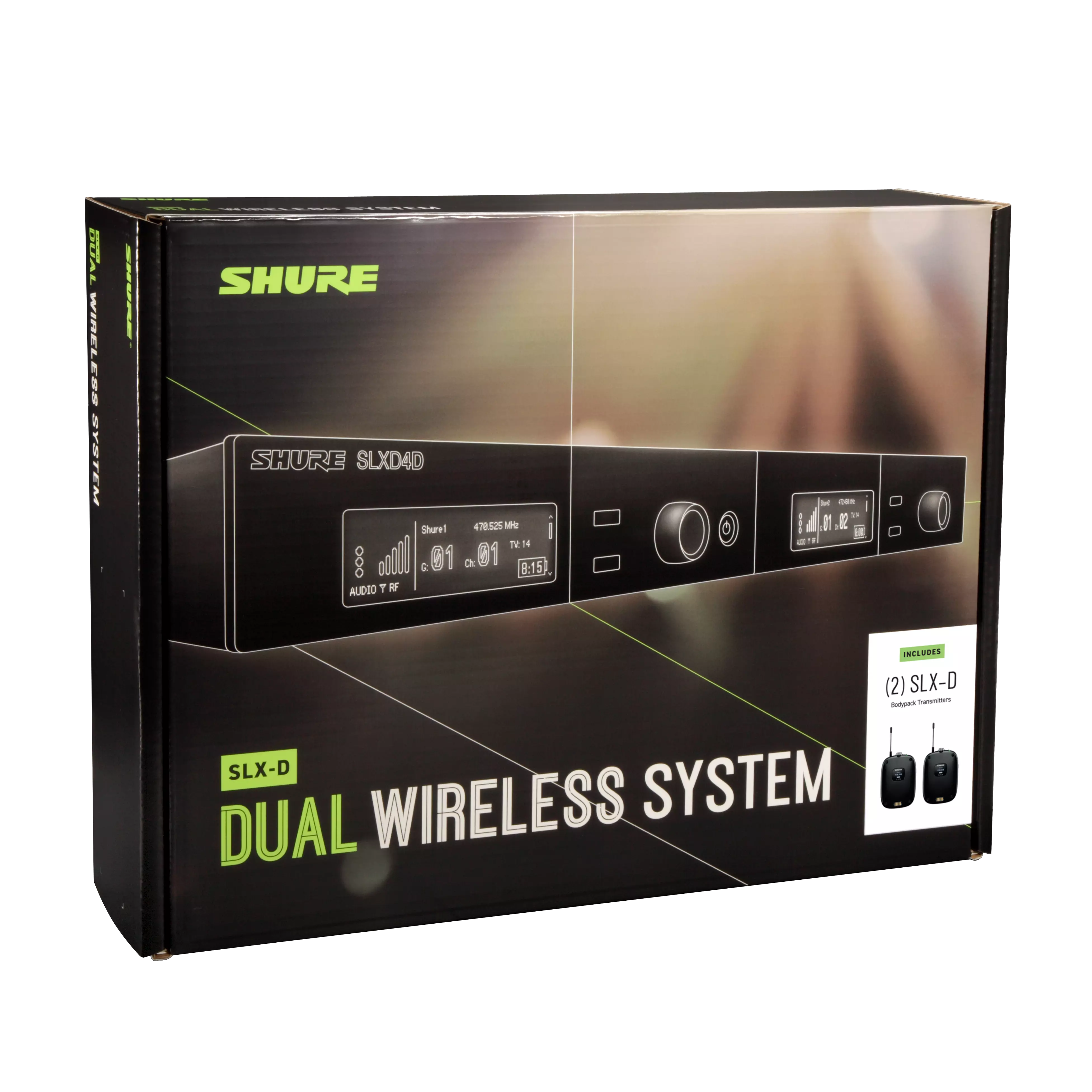 SLXD14D Dual Wireless System with two SLXD1 Bodypack Transmitters