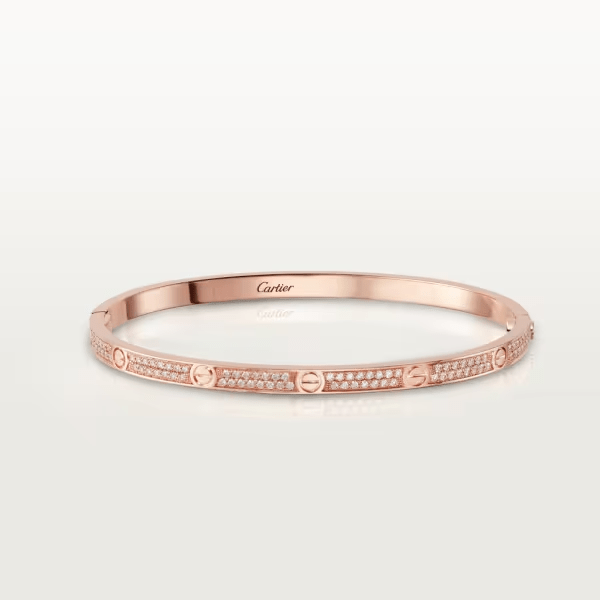 LOVE BRACELET, SMALL MODEL, PAVED LOVE ブレスレット、スモールモデル、パヴェセッティング