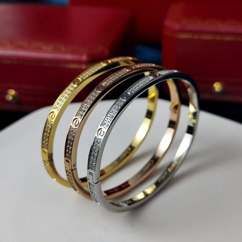 LOVE BRACELET, SMALL MODEL, PAVED LOVE ブレスレット、スモールモデル、パヴェセッティング