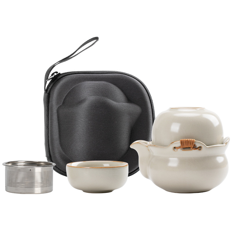 米黃汝窯大號手抓壺