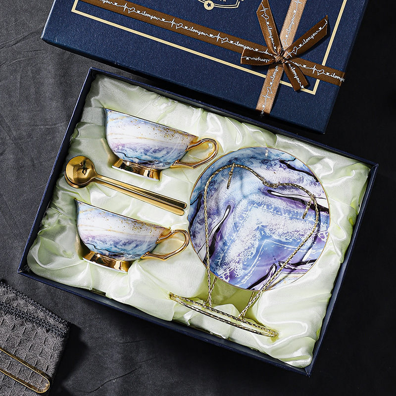 高級陶瓷復古下午茶杯禮盒咖啡杯套裝