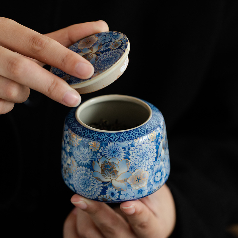 繁花茶葉存儲罐