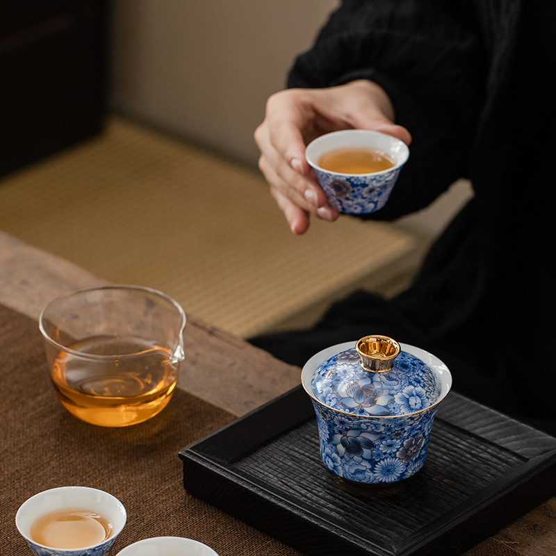 繁花快客杯旅行茶具