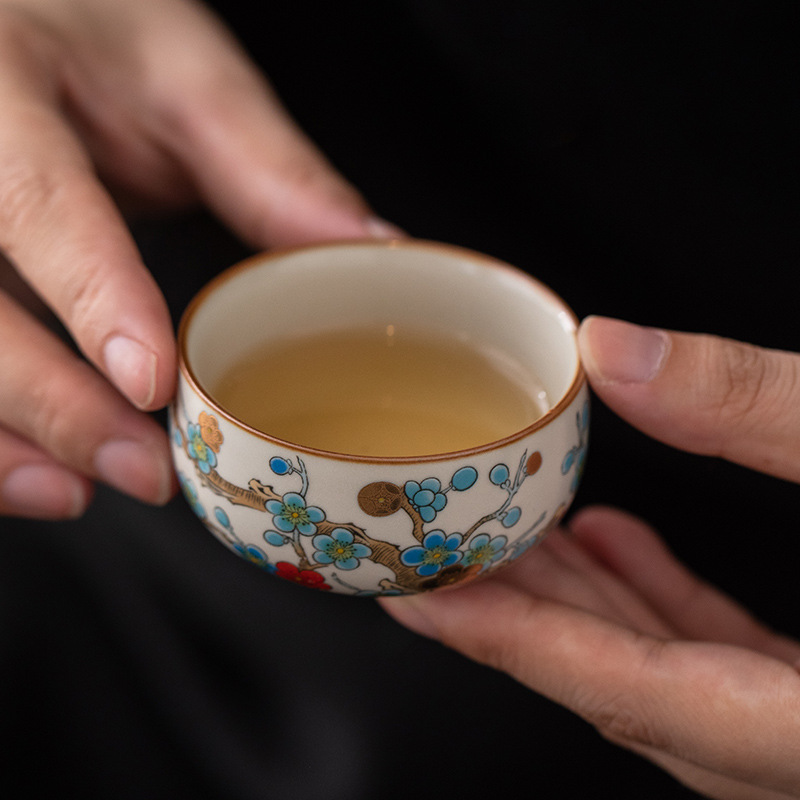 金梅汝窯功夫小茶杯品茗杯