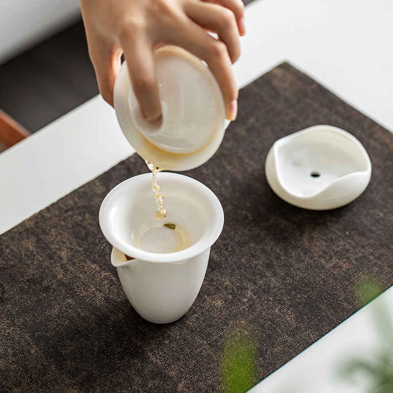 羊脂玉白瓷茶漏