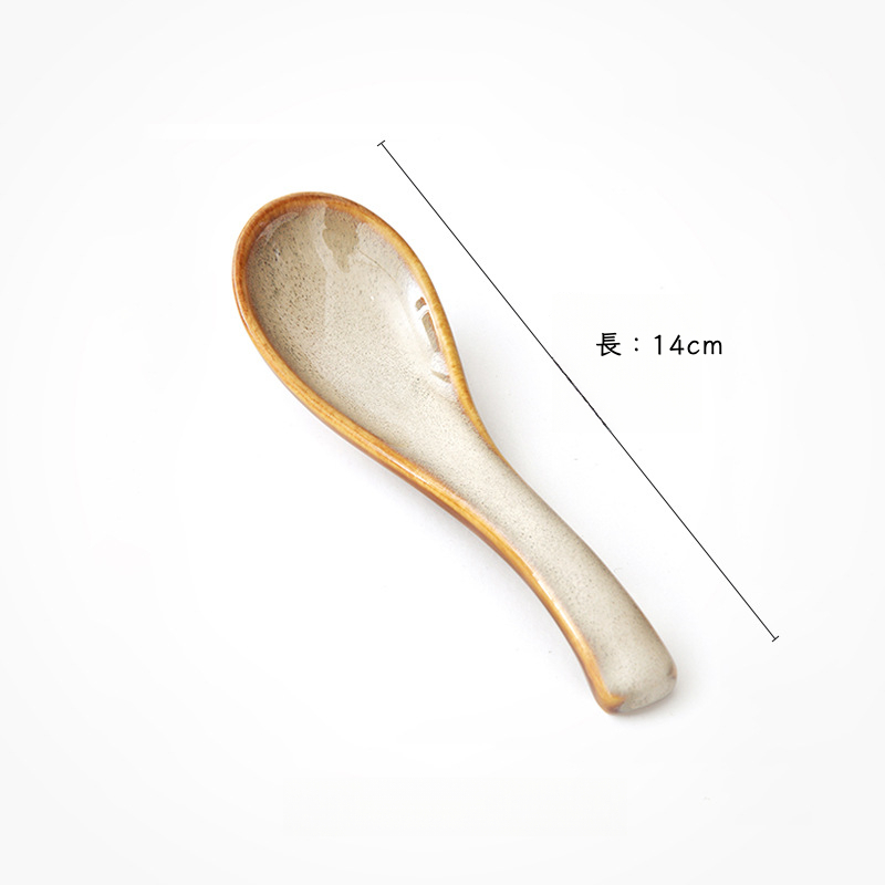 日式窯變陶瓷湯勺