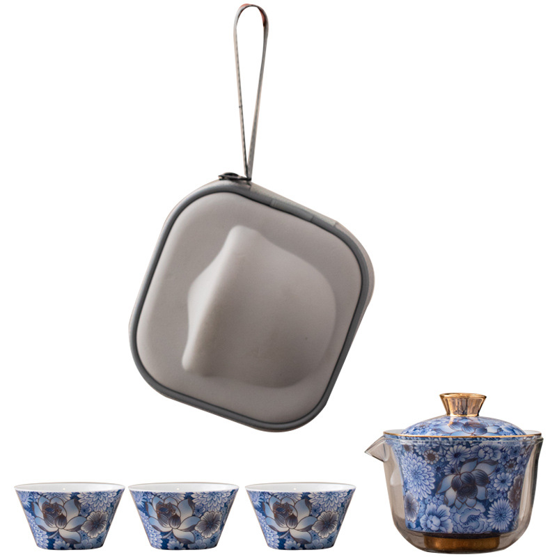 繁花快客杯旅行茶具