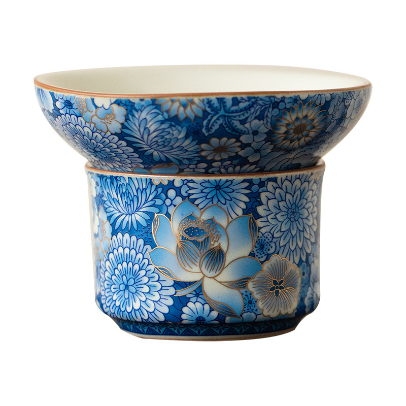 繁花茶漏一體茶葉過濾網