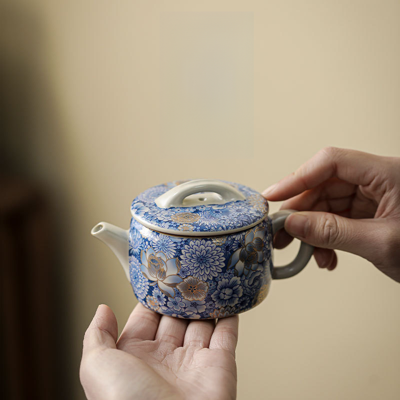 繁花茶壺漢瓦壺單壺