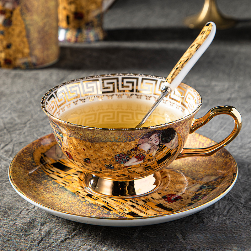 骨瓷咖啡杯套裝組合馬克杯水杯禮盒裝