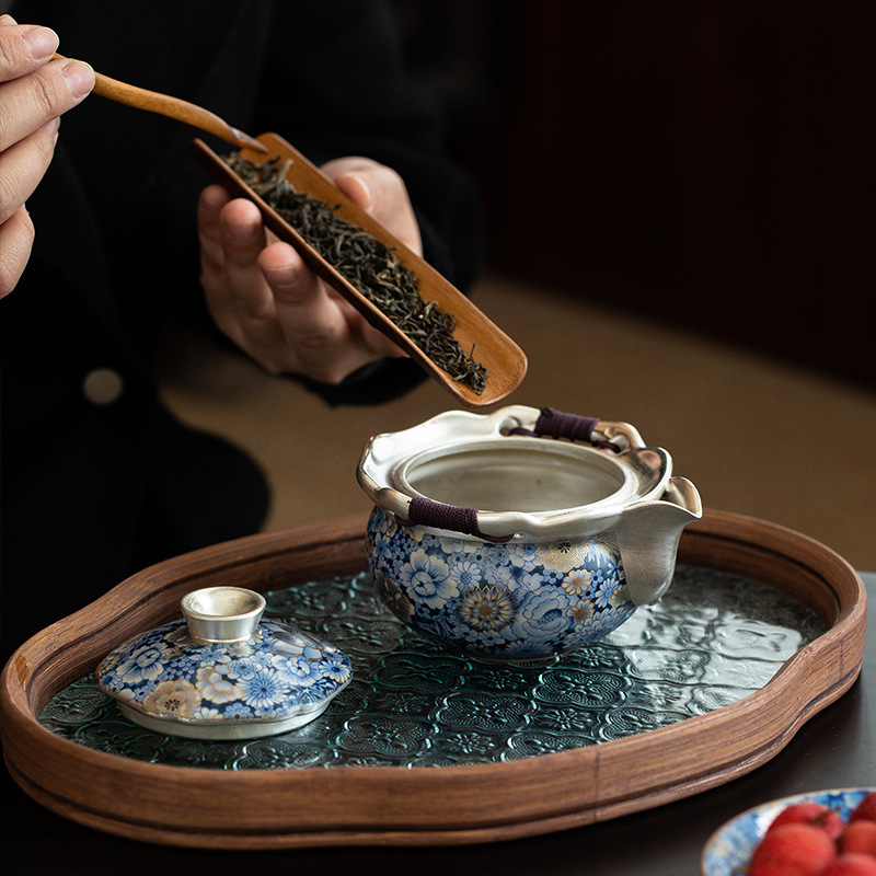 繁花鎏銀手抓壺禮盒裝