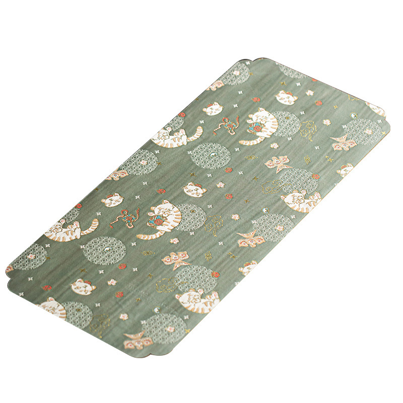 刺绣禅意茶席麻布防水茶盘垫