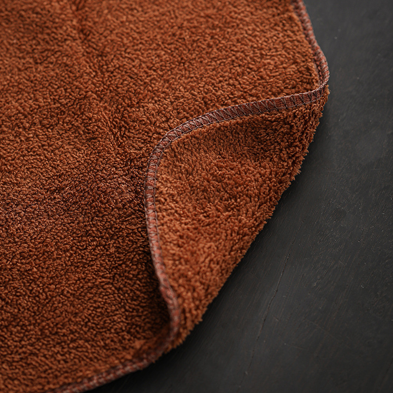 仿鹿皮絨面茶巾簡約印花