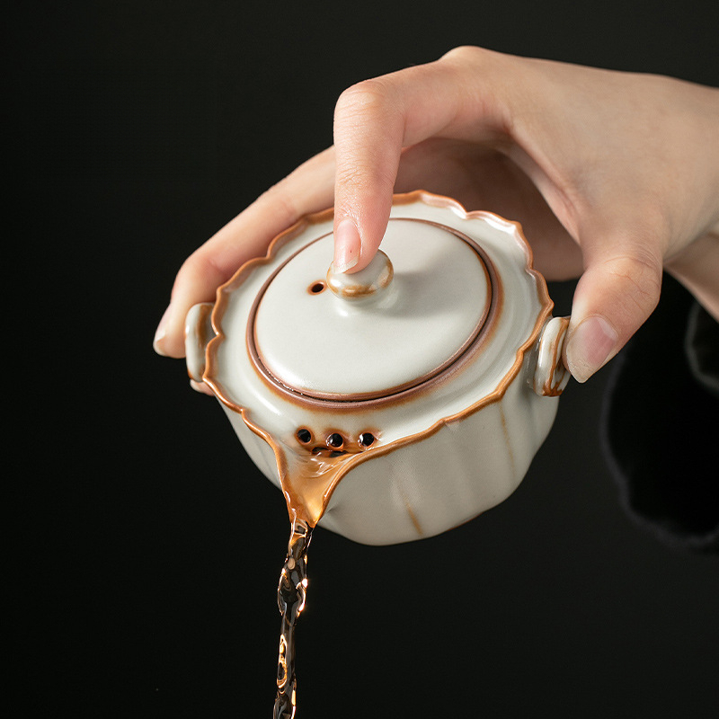 汝窯快客杯一壺一杯