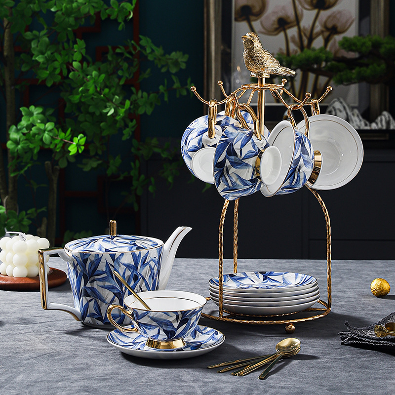 高顏值輕奢咖啡杯骨瓷套裝