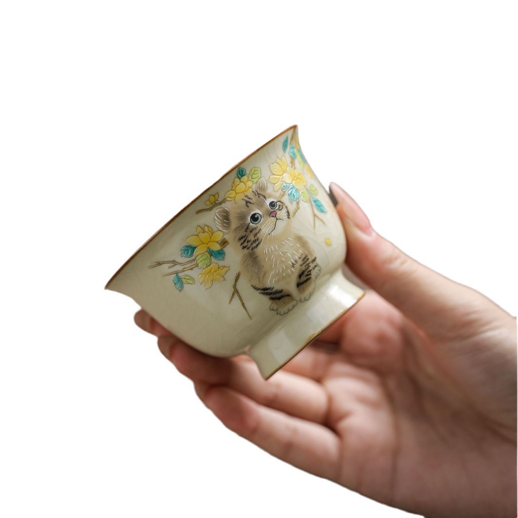 汝窯貓咪主人杯