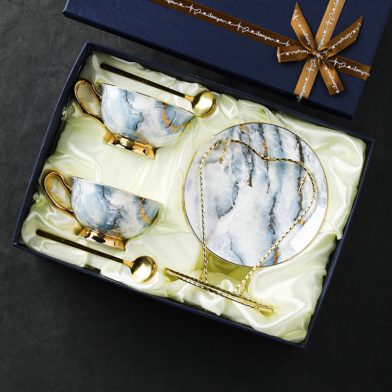 骨瓷咖啡杯奢華家用杯碟套裝