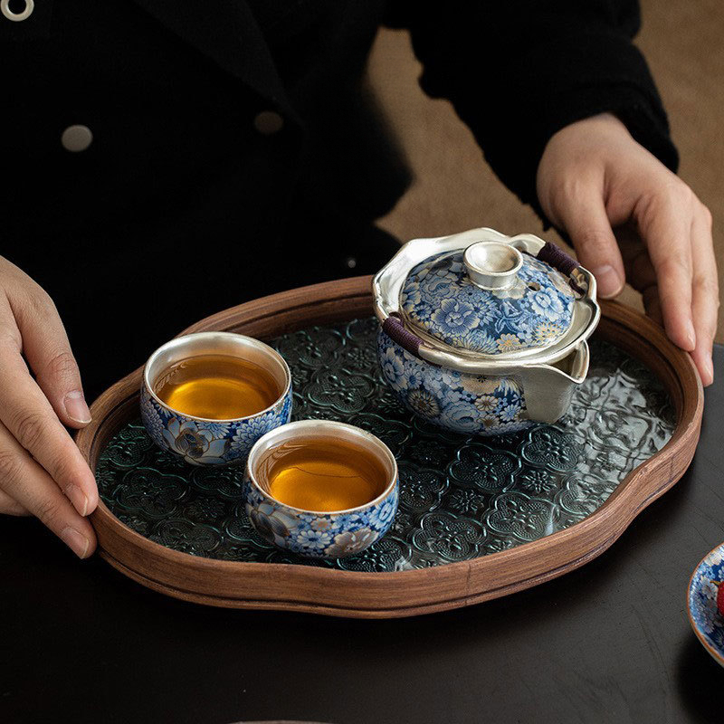 繁花鎏銀手抓壺禮盒裝