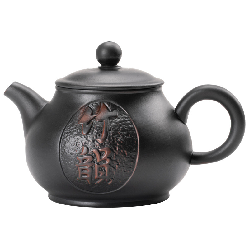 手工紫陶竹韻鳳鳴壺