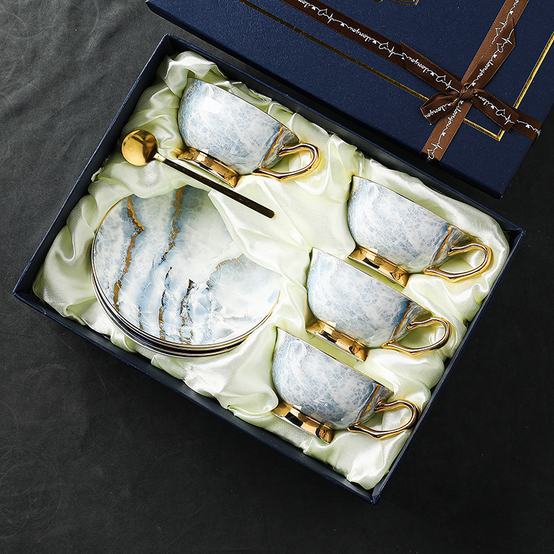 骨瓷咖啡杯奢華家用杯碟套裝