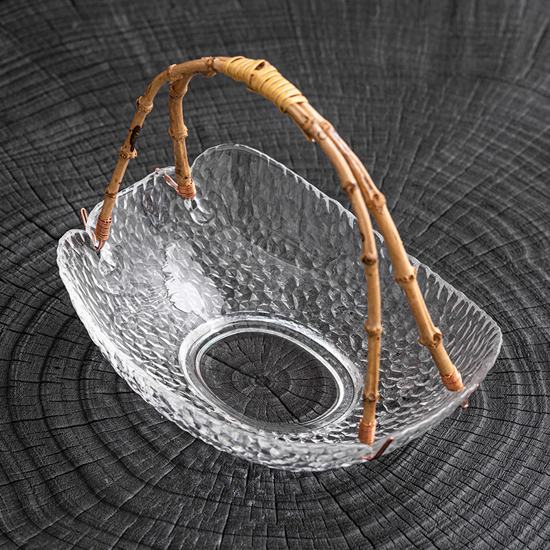 藤條錘紋玻璃果盤