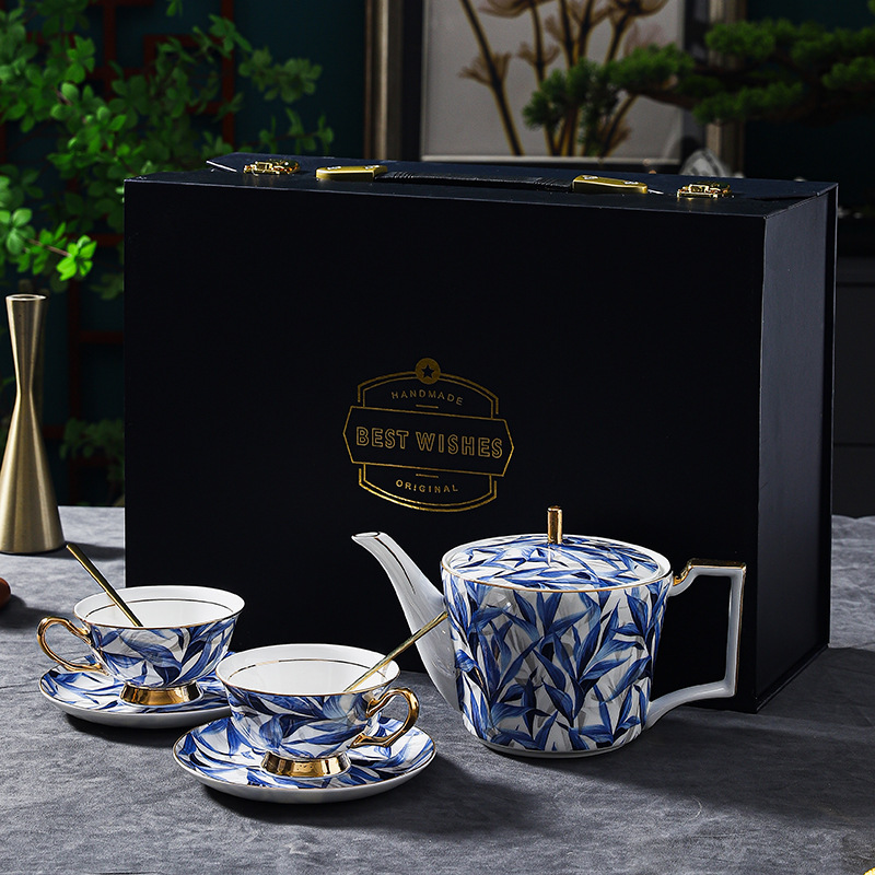 高顏值輕奢咖啡杯骨瓷套裝