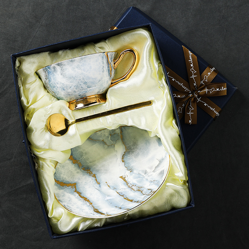 骨瓷咖啡杯奢華家用杯碟套裝