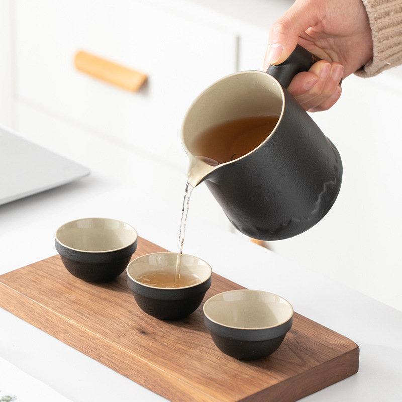 戶外隨身功夫泡茶壺茶杯簡易露營快客杯