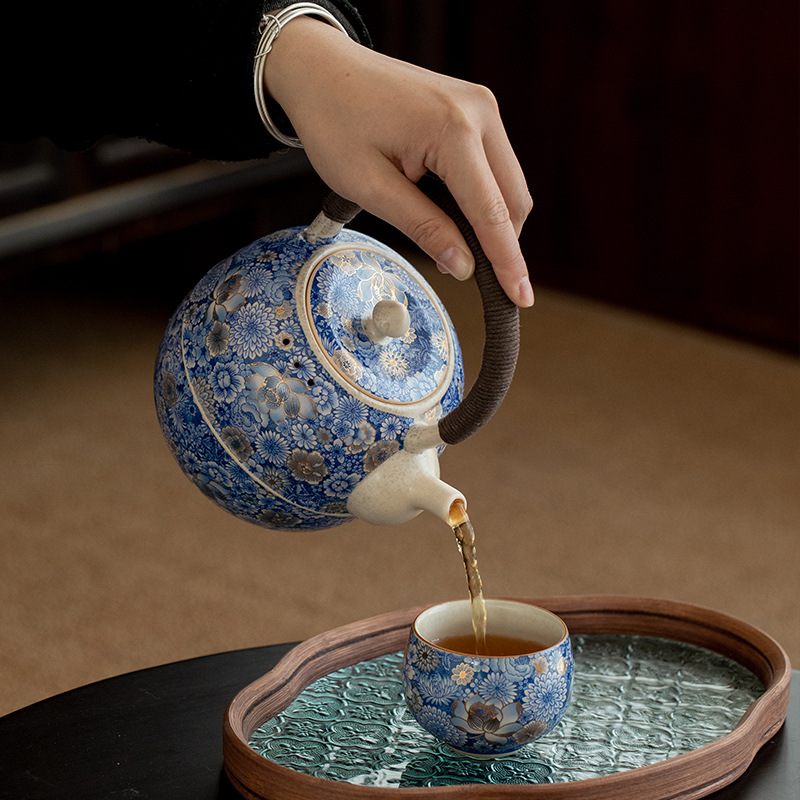 繁花鳴泉提梁壺