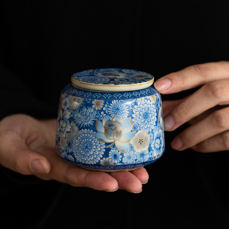 繁花茶葉存儲罐