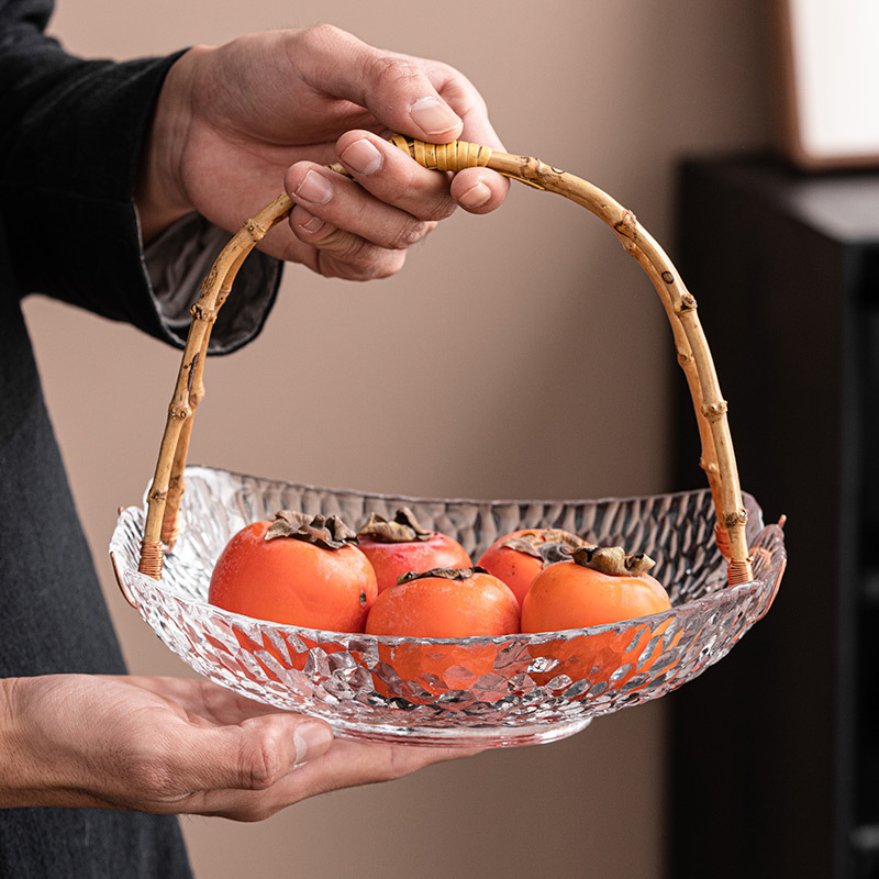 藤條錘紋玻璃果盤